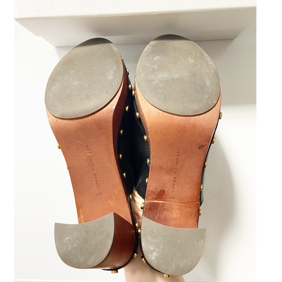 Veronica Beard Giles High Heel Studded Leather Clog size 8.5 - Picture 8 of 10